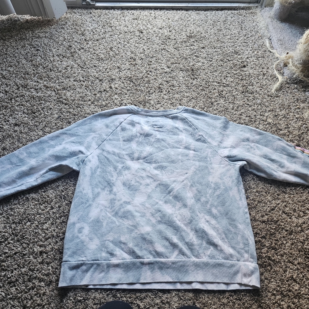 RIP CURL‎ sky tie dye Pastel Stripe sleeves surf cotton blend Sweatshirt size M - Picture 7 of 8